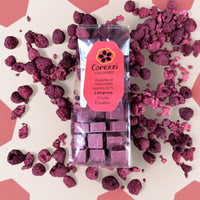 Cioccolato Bianco al Lampone 38% - Cubotti da 100g | Gusto Equilibrato e Delicato - Corezzi Cioccolato